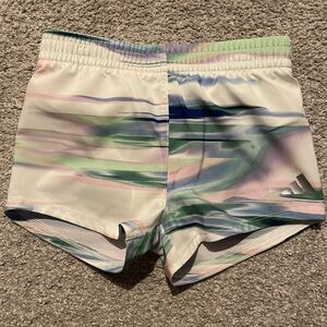 5 for $10🟢 Adidas Girl’s Pastel Striped Athletic Shorts. NWOT. 3T.